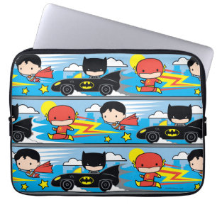 Capa Para Notebook Chibi Flash, Super-Homem e padrão de corrida de B