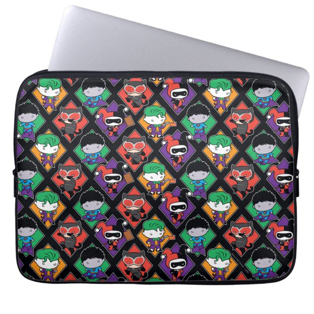 Capa Para Notebook Chibi Justice League Villain Pattern (Frente)
