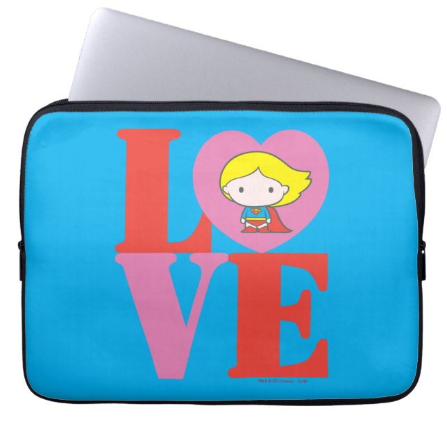 Capa Para Notebook Chibi Supergirl LOVE (Frente)