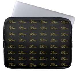 Capa Para Notebook Chic Grafite Dourada Escrita Amor Branco Caligrafi