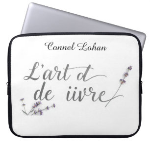 Capa Para Notebook Chic L'Art de Vivre Citação Francesa Estética