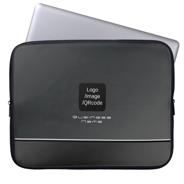 Capa Para Notebook Chic Modern Business Logo preto (Frente)