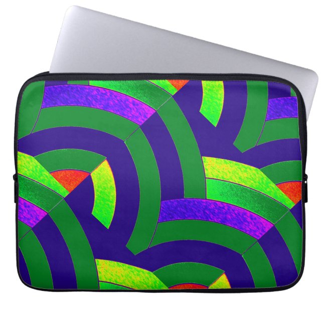 Capa Para Notebook chic na moda verde-azul-chic (Frente)