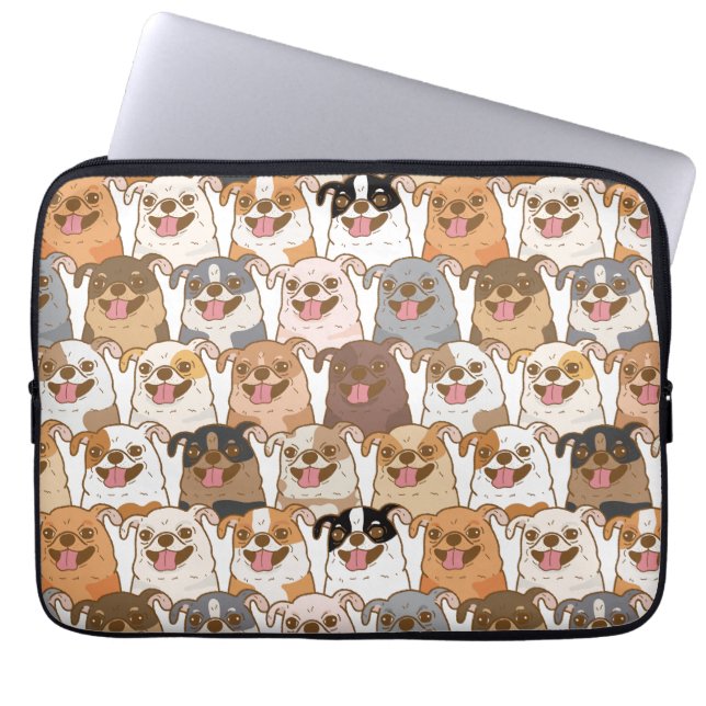 Capa Para Notebook Chihuahua Pattern (Frente)