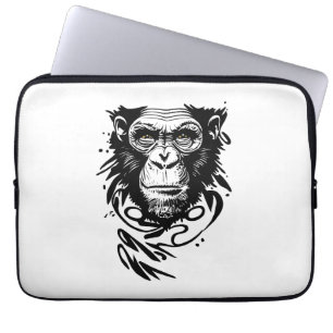 Capa Para Notebook Chimpanzé Ape Natureza Selvagem Animal Ilustração