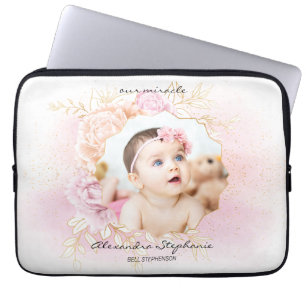 Capa Para Notebook Chique Retro Baby Girl First Brithday Foto