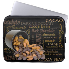 Capa Para Notebook Chocolate Bits e amêndoas Fecham Fotografia