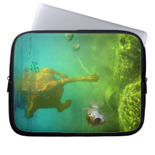 Capa Para Notebook Chocolate Lab Pop Mix Dog Pesca