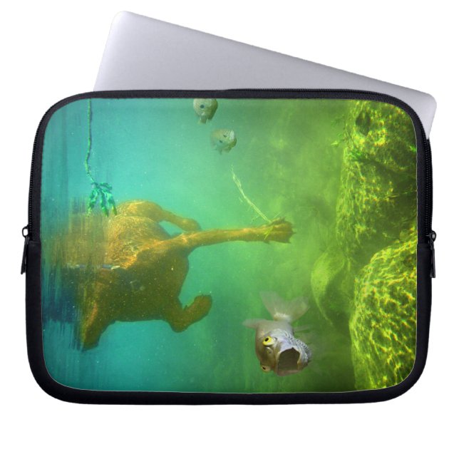 Capa Para Notebook Chocolate Lab Pop Mix Dog Pesca (Frente)