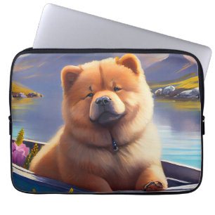 Capa Para Notebook Chow Chow em um Paddle: Uma aventura cênica