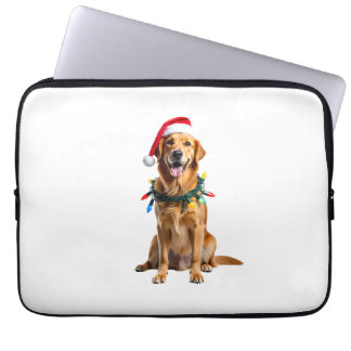 Capa Para Notebook Christmas Dog Shirt, Christmas Golden retriever Pa