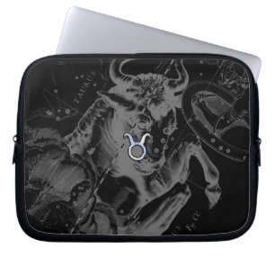 Capa Para Notebook Chrome Style Taurus Zodiac Sinal em Hevelius Black