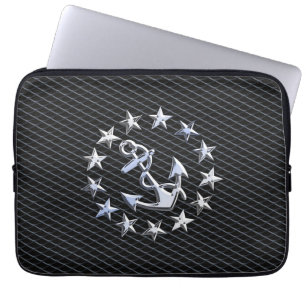 Capa Para Notebook Chrome Yacht Naval Flag no Automotive Grille Impre