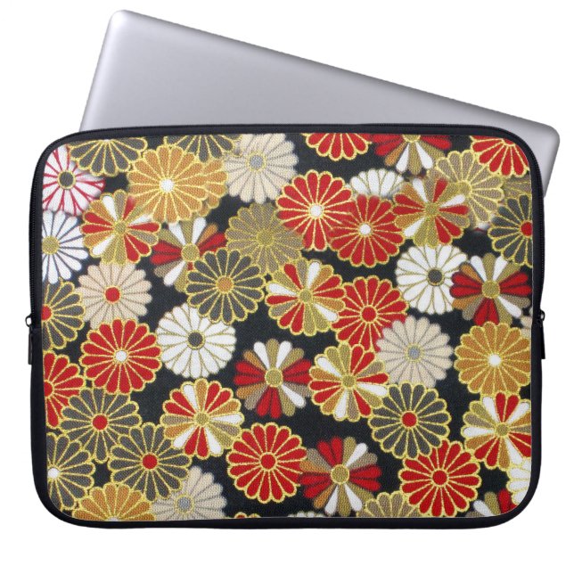 Capa Para Notebook Chrysanthemum de Ouro Falhado (Frente)