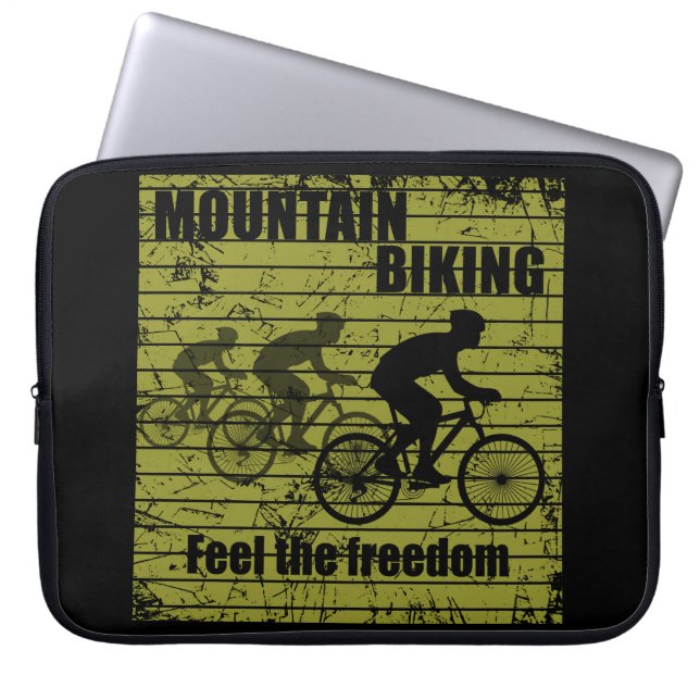 Capa Para Notebook Ciclista de Bicicleta MTB Downhill - Ciclismo de M (Frente)