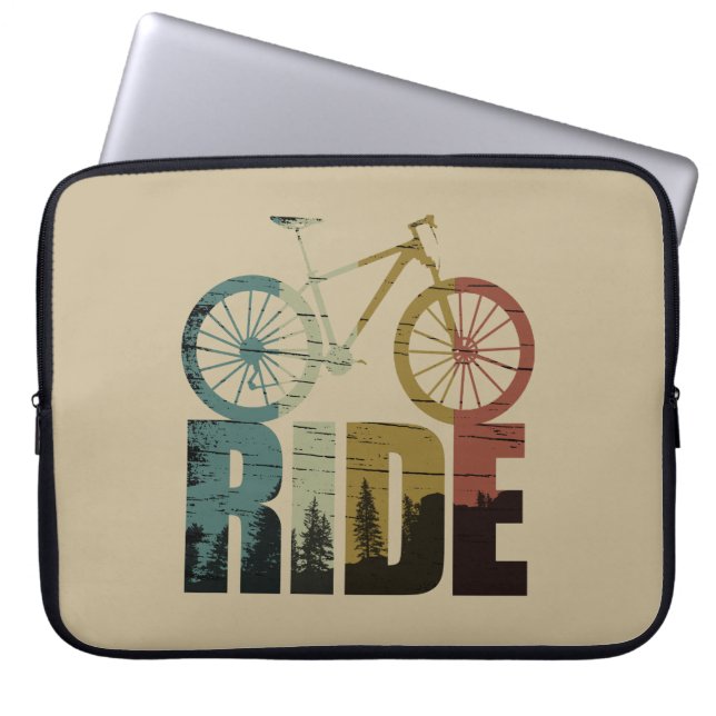 Capa Para Notebook Ciclista de MTB Downhill (Frente)