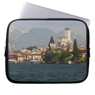 Capa Para Notebook Cidade à beira do lago, Malcesine, Província de Ve