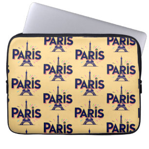 Capa Para Notebook Cidade das Luzes: Arte Tipográfica Bold Paris