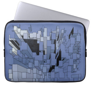 Capa Para Notebook Cidade de violeta azul