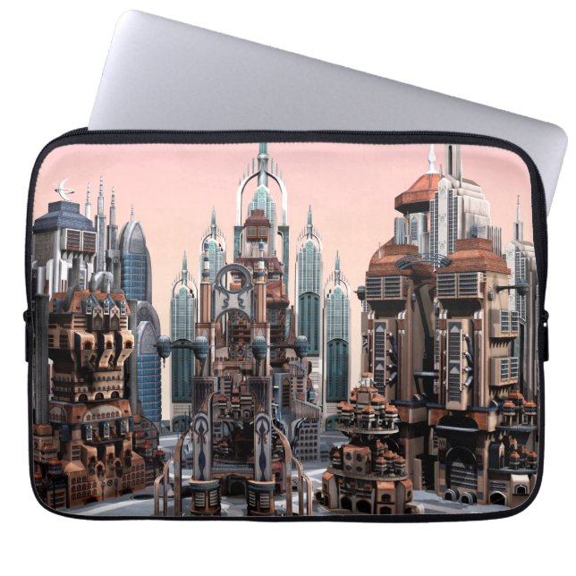 Capa Para Notebook Cidade Futurística (Frente)