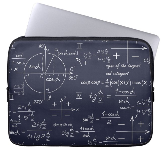 Capa Para Notebook Cientista da Matemática (Azul) (Frente)
