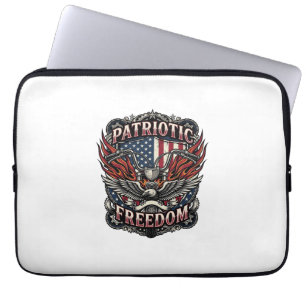 Capa Para Notebook Cilindros de Liberdade Patriótica Moto Estrada Lib
