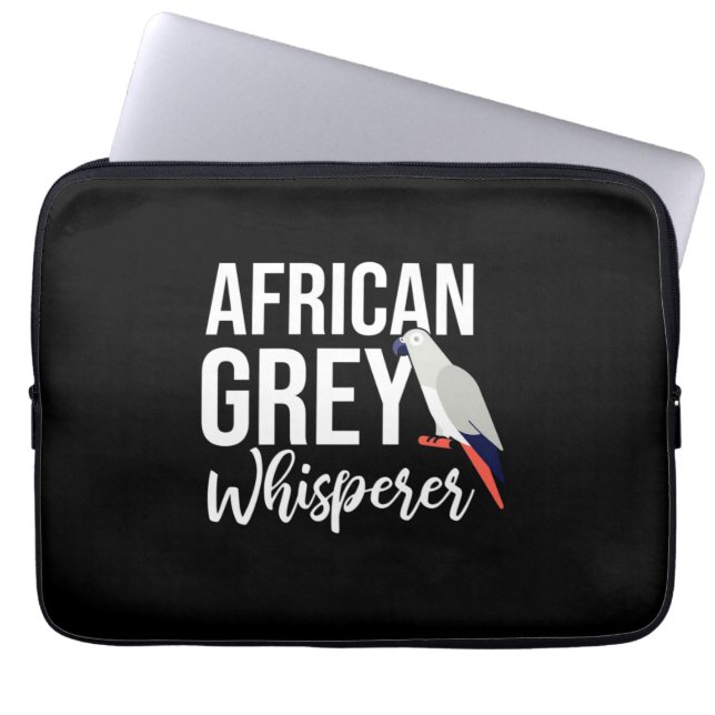 Capa Para Notebook Cinza africana Parrot Whisperer (Frente)