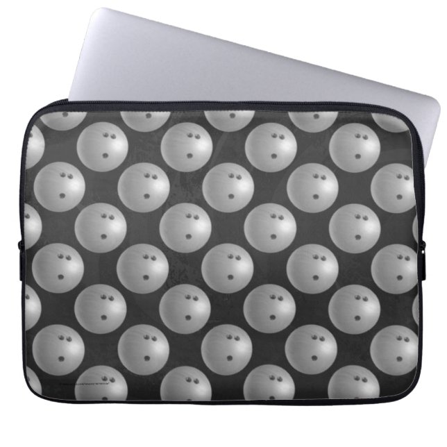 Capa Para Notebook Cinza bola de boliche (Frente)