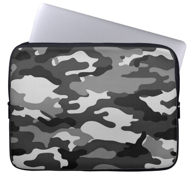 Capa Para Notebook Cinza| Bolsa de laptop Neoprene (Frente)