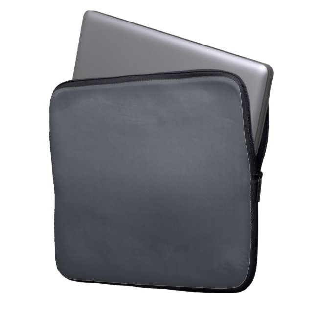 Capa Para Notebook Cinza Carvão Moderno Cor Sólida Simples (Frente Esquerda)