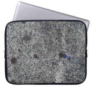 Capa Para Notebook Cinza da rocha do granito com detalhes azuis