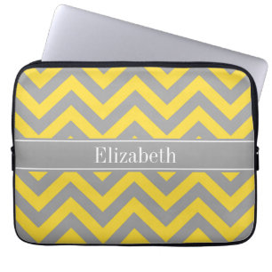 Capa Para Notebook Cinza De Abacaxi Dk LG Chevron Dk Cinza Nome Monog