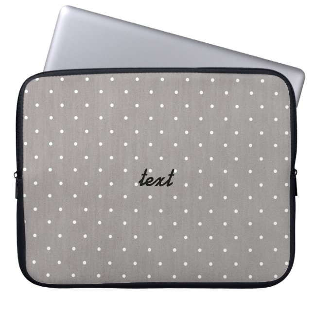 Capa Para Notebook Cinza e Branco Pequenos Pontos Modern Chic (Frente)