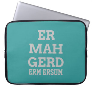 Capa Para Notebook Cinza Ermahgerd Bolsa de laptop