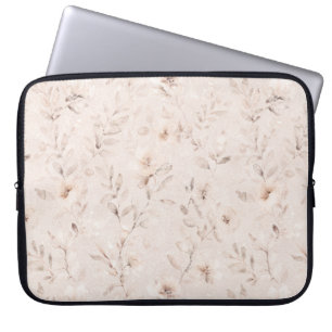 Capa Para Notebook Cinza floral de cor aquosa ramal neutro