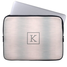 Capa Para Notebook Cinza metálica de prata escovada de alumínio