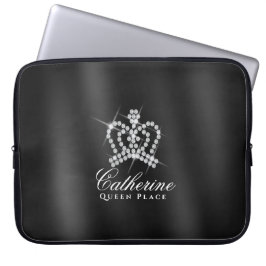 Capa Para Notebook Cinza Negra Coroa