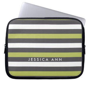 Capa Para Notebook Cinzas brancas Stripes quic