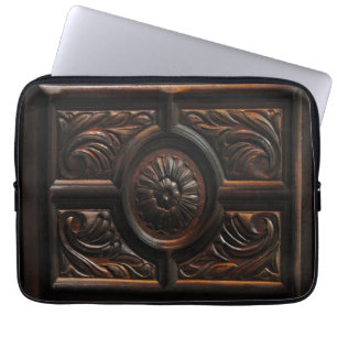 Capa Para Notebook Cinzeladura de madeira