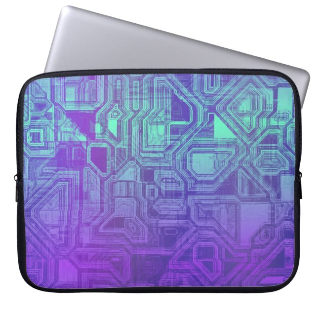 Capa Para Notebook circuitos de doces - azul berry : saco de eletrôni (Frente)