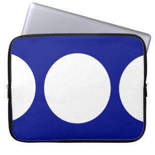 Capa Para Notebook Círculos brancos em azul