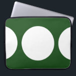 Capa Para Notebook Círculos brancos em verde<br><div class="desc">Este padrão geométrico em negrito apresenta um círculo branco no centro e dois círculos brancos nas bordas de um fundo verde. Se quiser adicionar um monograma ou imagem ao design,  clique no botão "Personalizar!". Imagem criada digitalmente. Copyright © 2011 Claire E. Skinner. Todos os direitos reservados.</div>