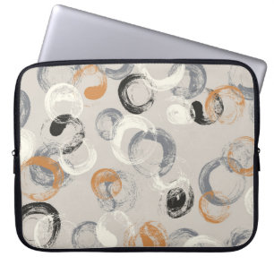 Capa Para Notebook Círculos Cinzas: Padrão Simples Sem Costura