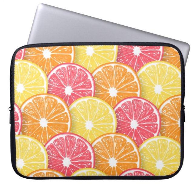 Capa Para Notebook Círculos de citrinos (Frente)