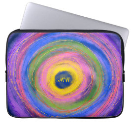 Capa Para Notebook Círculos de Mandala Coloridos Vibrantes Personaliz