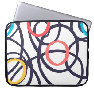 Capa Para Notebook Círculos De Tonalidade Em Branco