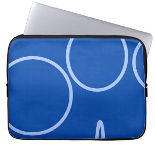 Capa Para Notebook Círculos e Laço em Azul