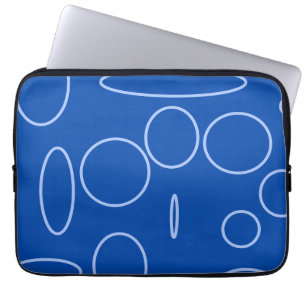 Capa Para Notebook Círculos e laços em azul