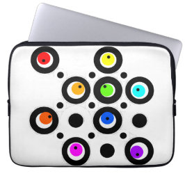 Capa Para Notebook Círculos E Pontos De Mazipoodles Padrão Rainbow Bl