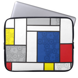 Capa Para Notebook Círculos Retro Mondrian Minimalista Arte Mod De St